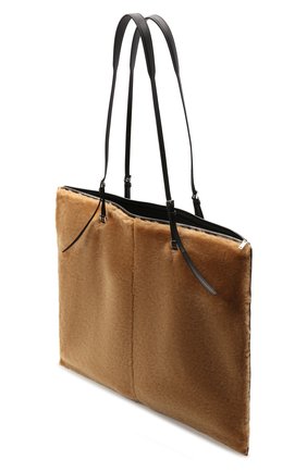 Женский сумка-тоут holster medium JIL SANDER светло-коричневого цвета, арт. JSPT852585-WTB69163 | Фото 4 (Сумки-технические: Сумки-шопперы; Размер: medium; Материал: Натуральная кожа)