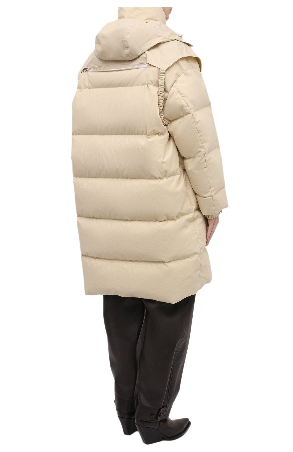 Женский кремовый хлопковый пуховик BOTTEGA VENETA — купить в интернет ...