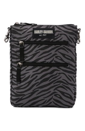 Женская сумка HARLEY-DAVIDSON темно-серого цвета по цене 4190 руб., арт. LCC4572-Zebra | Фото 1 Женская сумка HARLEY-DAVIDSON темно-серого цвета, арт. LCC4572-Zebra | Фото 1 (Материал: Текстиль; Сумки-технические: Сумки через плечо; Размер: medium)