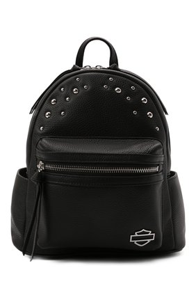 Женский рюкзак HARLEY-DAVIDSON черного цвета, арт. RD6286L-BlackA | Фото 1 (Материал: Натуральная кожа; Стили: Кэжуэл; Размер: medium)