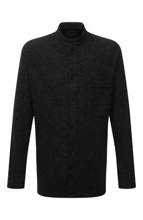 Мужской шерстяной кардиган YOHJI YAMAMOTO темно-серого цвета по цене 47100 руб., арт. HX-T61-172 | Фото 1 Мужской шерстяной кардиган YOHJI YAMAMOTO темно-серого цвета, арт. HX-T61-172 | Фото 1 (Длина (для топов): Удлиненные; Материал внешний: Шерсть; Рукава: Длинные; Мужское Кросс-КТ: Кардиган-одежда; Стили: Минимализм)
