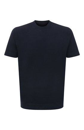 Мужская хлопковая футболка CIRCOLO 1901 темно-синего цвета, арт. CN3173 | Фото 1 (Материал внешний: Хлопок; Принт: Без принта; Рукава: Короткие; Длина (для топов): Стандартные)