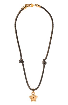 Женская подвеска на шнурке la medusa VERSACE хаки цвета по цене 32100 руб., арт. 1001484/1A00637 | Фото 1 Женская подвеска на шнурке la medusa VERSACE хаки цвета, арт. 1001484/1A00637 | Фото 1 (Материал: Металл)