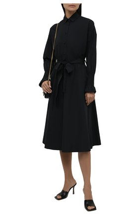 Женское платье REDVALENTINO черного цвета по цене 64150 руб., арт. WR0VACS0/1FP | Фото 2 Женское платье REDVALENTINO черного цвета, арт. WR0VACS0/1FP | Фото 2 (Материал внешний: Синтетический материал; Рукава: Длинные; Стили: Романтичный; Случай: Повседневный; Женское Кросс-КТ: Платье-одежда; Длина Ж (юбки, платья, шорты): До колена)
