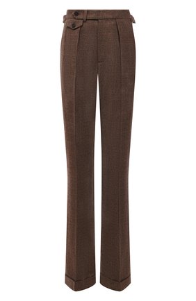 Женские шерстяные брюки RALPH LAUREN коричневого цвета по цене 119000 руб., арт. 290858132 | Фото 1 Женские шерстяные брюки RALPH LAUREN коричневого цвета, арт. 290858132 | Фото 1 (Длина (брюки, джинсы): Удлиненные; Материал внешний: Шерсть; Стили: Кэжуэл; Силуэт Ж (брюки и джинсы): Расклешенные)