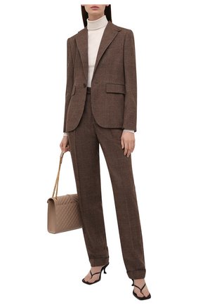 Женские шерстяные брюки RALPH LAUREN коричневого цвета по цене 119000 руб., арт. 290858132 | Фото 2 Женские шерстяные брюки RALPH LAUREN коричневого цвета, арт. 290858132 | Фото 2 (Длина (брюки, джинсы): Удлиненные; Материал внешний: Шерсть; Стили: Кэжуэл; Силуэт Ж (брюки и джинсы): Расклешенные)