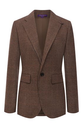 Женский шерстяной жакет RALPH LAUREN коричневого цвета по цене 225500 руб., арт. 290856465 | Фото 1 Женский шерстяной жакет RALPH LAUREN коричневого цвета, арт. 290856465 | Фото 1 (Рукава: Длинные; Длина (для топов): Стандартные; Материал подклада: Купро; Материал внешний: Шерсть; Стили: Кэжуэл; Случай: Повседневный; Женское Кросс-КТ: Жакет-одежда; 1-2-бортные: Однобортные)