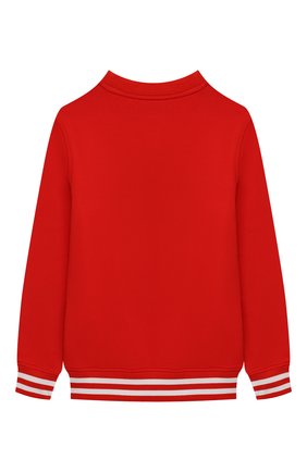 Детский хлопковый свитшот MOSCHINO красного цвета по цене 18850 руб., арт. H8F039/LDA14/4A-8A | Фото 2 Детский хлопковый свитшот MOSCHINO красного цвета, арт. H8F039/LDA14/4A-8A | Фото 2 (Материал внешний: Хлопок; Рукава: Длинные; Девочки Кросс-КТ: Свитшот-одежда; Ростовка одежда: 4 года | 104 см, 5 лет | 110 см, 6 лет | 116 см, 8 лет | 128 см)