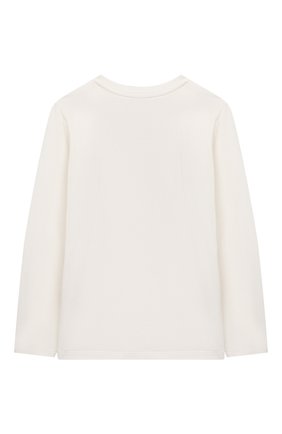 Детская хлопковый лонгслив MOSCHINO белого цвета по цене 9605 руб., арт. HQ0005/LBA11/10A-14A | Фото 2 Детская хлопковый лонгслив MOSCHINO белого цвета, арт. HQ0005/LBA11/10A-14A | Фото 2 (Рукава: Длинные; Материал внешний: Хлопок; Девочки Кросс-КТ: Лонгслив-одежда; Ростовка одежда: 10 - 11 лет | 140 - 146см, 12 лет | 152 см, 13 - 15 лет | 158 см)