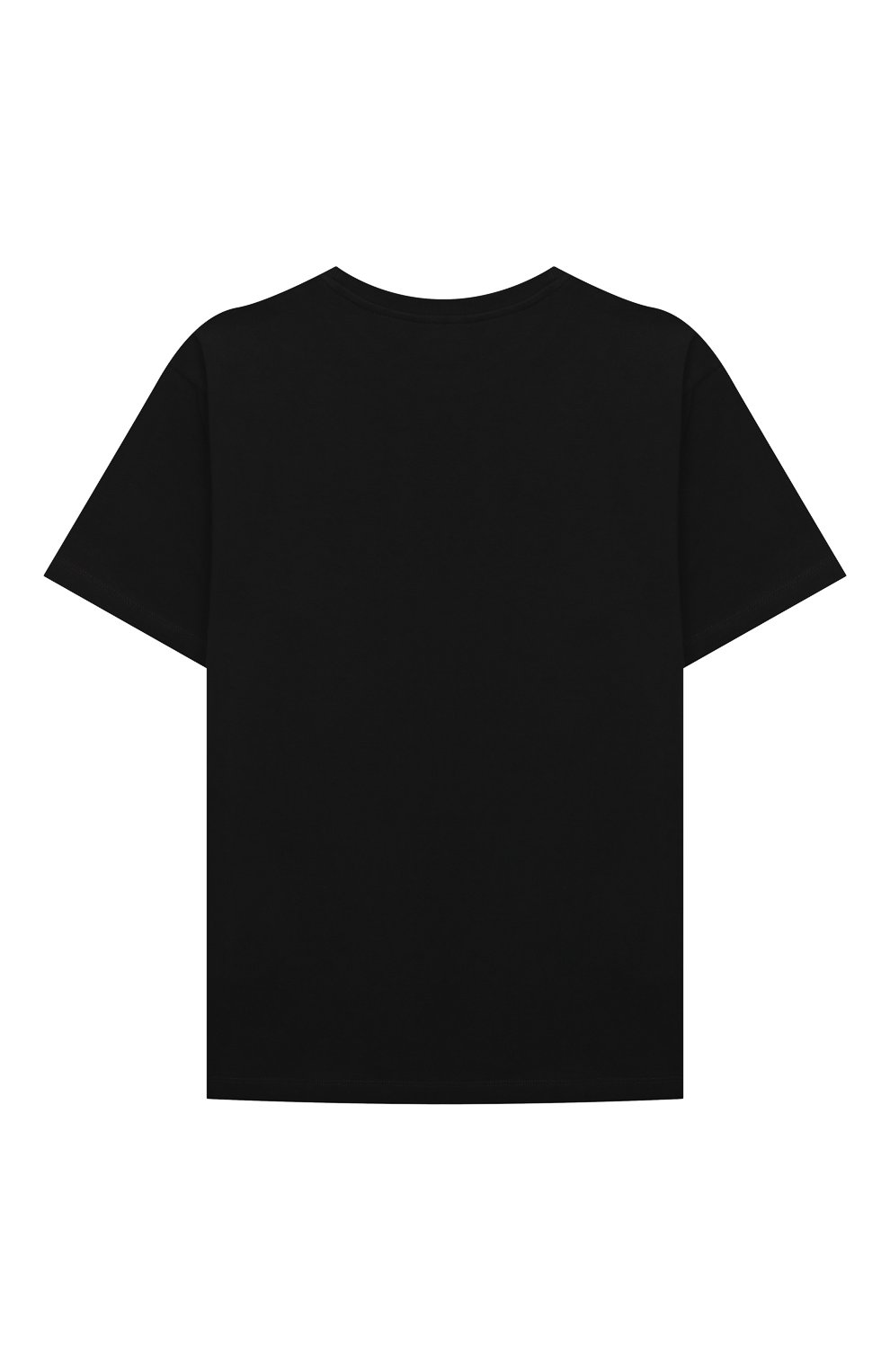 Мужского хлопковая футболка MOSCHINO черного цвета, арт. HYM02X/LBA12/4A-8A | Фото 2 (Мальчики Кросс-КТ: Футболка-одежда; Ростовка одежда: 4 года | 104 см, 5 лет | 110 см, 6 лет | 116 см, 8 лет | 128 см)