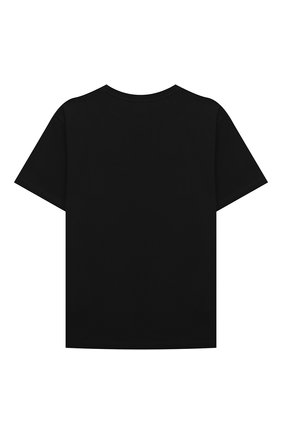 Мужского хлопковая футболка MOSCHINO черного цвета, арт. HYM02X/LBA12/4A-8A | Фото 2 (Мальчики Кросс-КТ: Футболка-одежда; Ростовка одежда: 4 года | 104 см, 5 лет | 110 см, 6 лет | 116 см, 8 лет | 128 см)