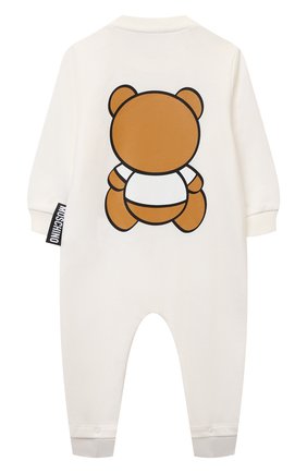 Детский хлопковый комбинезон MOSCHINO кремвого цвета по цене 13800 руб., арт. MUY03T/LCA29 | Фото 2 Детский хлопковый комбинезон MOSCHINO кремвого цвета, арт. MUY03T/LCA29 | Фото 2 (Рукава: Длинные; Материал внешний: Хлопок)