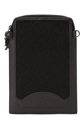 Мужская сумка loubilab CHRISTIAN LOUBOUTIN темно-серого цвета, арт. 3215010/L0UBILAB | Фото 1 (Ремень/цепочка: На ремешке; Материал: Текстиль, Экокожа; Размер: mini)