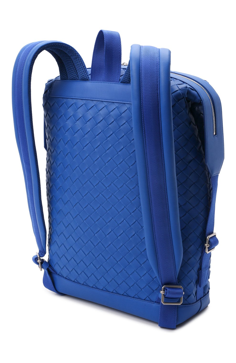 Мужской кожаный рюкзак BOTTEGA VENETA синего цвета, арт. 653118/V0E54 | Фото 4 (Сумки: Сумки; Материал: Натуральная кожа; Размер: large)