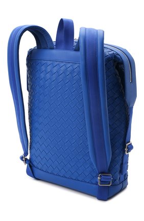 Мужской кожаный рюкзак classic intrecciato BOTTEGA VENETA синего цвета, арт. 653118/V0E54 | Фото 4 (Материал: Натуральная кожа; Стили: Кэжуэл; Размер: large)