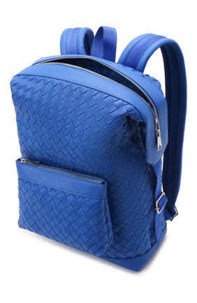 Мужской кожаный рюкзак classic intrecciato BOTTEGA VENETA синего цвета, арт. 653118/V0E54 | Фото 5 (Материал: Натуральная кожа; Стили: Кэжуэл; Размер: large)