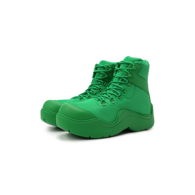 Текстильные ботинки Puddle Bomber Bottega Veneta цвет зелёный
