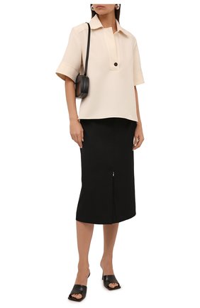Женская шерстяная юбка JIL SANDER серого цвета по цене 76450 руб., арт. JSWT355310-WT202500 | Фото 2 Женская шерстяная юбка JIL SANDER серого цвета, арт. JSWT355310-WT202500 | Фото 2 (Материал внешний: Шерсть; Стили: Минимализм; Длина Ж (юбки, платья, шорты): Миди; Материал подклада: Вискоза; Женское Кросс-КТ: Юбка-одежда)