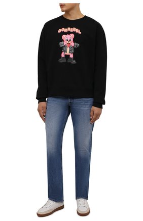 Мужской хлопковый свитшот DOMREBEL черного цвета по цене 29950 руб., арт. MBLAH/SWEATSHIRT | Фото 2 Мужской хлопковый свитшот DOMREBEL черного цвета, арт. MBLAH/SWEATSHIRT | Фото 2 (Длина (для топов): Стандартные; Материал внешний: Хлопок; Рукава: Длинные; Мужское Кросс-КТ: свитшот-одежда; Принт: С принтом; Стили: Гранж)