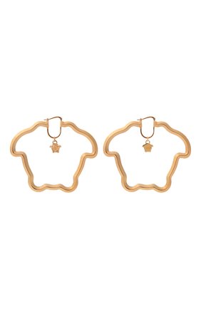 Женские серьги VERSACE золотого цвета по цене 71800 руб., арт. 1001490/1A00620 | Фото 1 Женские серьги VERSACE золотого цвета, арт. 1001490/1A00620 | Фото 1 (Материал: Металл)