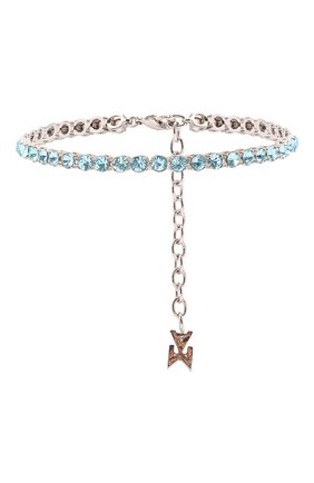 Мужского анклет AMINA MUADDI голубого цвета по цене 37850 руб., арт. TENNIS ANKLET/CRYSTALS SILVER BASE/GLASS | Фото 1 Мужского анклет AMINA MUADDI голубого цвета, арт. TENNIS ANKLET/CRYSTALS SILVER BASE/GLASS | Фото 1