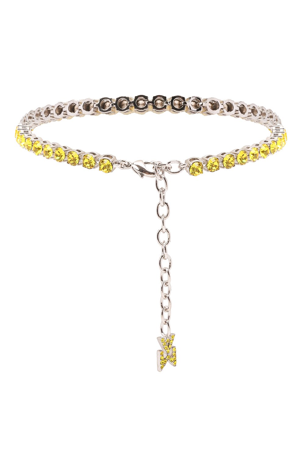 Мужского анклет AMINA MUADDI желтого цвета по цене 45950 руб., арт. TENNIS ANKLET/CRYSTALS SILVER BASE/GLASS | Фото 3 Мужского анклет AMINA MUADDI желтого цвета, арт. TENNIS ANKLET/CRYSTALS SILVER BASE/GLASS | Фото 3