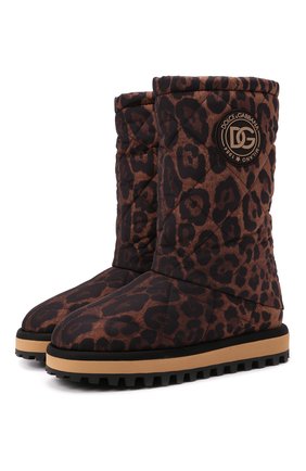 Женские текстильные сапоги DOLCE & GABBANA леопардового цвета по цене 69050 руб., арт. CK1893/A0868 | Фото 1 Женские текстильные сапоги DOLCE & GABBANA леопардового цвета, арт. CK1893/A0868 | Фото 1 (Материал внутренний: Текстиль; Материал внешний: Текстиль; Подошва: Платформа; Высота голенища: Средние; Каблук высота: Без каблука; Каблук тип: Устойчивый)