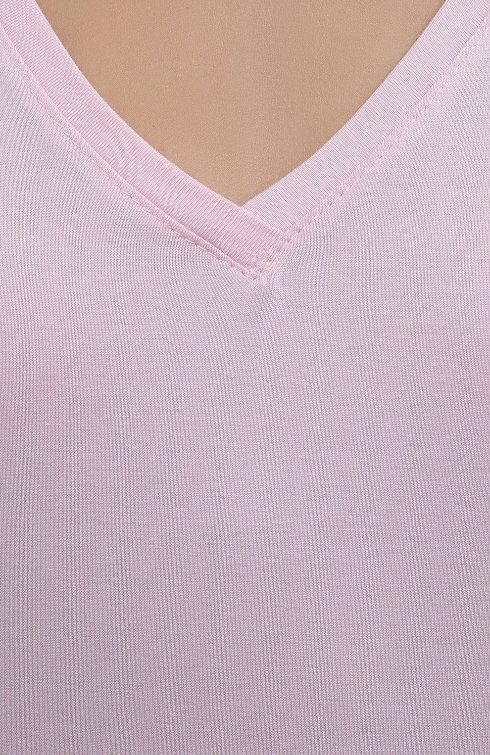 Женская пижама DEREK ROSE светло-розового цвета, арт. 2038-LARA001 | Фото 6 (Длина Ж (юбки, платья, шорты): Мини; Материал внешний: Синтетический материал; Длина (для топов): Стандартные)