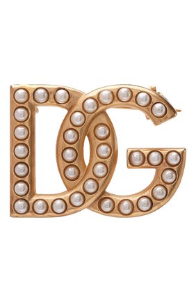 Женская брошь DOLCE & GABBANA золотого цвета по цене 16700 руб., арт. WPN6L1/W1111 | Фото 1 Женская брошь DOLCE & GABBANA золотого цвета, арт. WPN6L1/W1111 | Фото 1 (Материал: Металл)