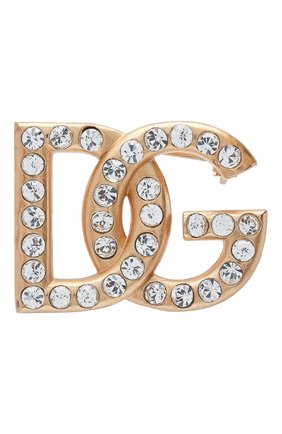 Женская брошь DOLCE & GABBANA золотого цвета по цене 16700 руб., арт. WPN6L7/W1111 | Фото 1 Женская брошь DOLCE & GABBANA золотого цвета, арт. WPN6L7/W1111 | Фото 1 (Материал: Металл)
