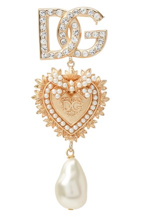 Женская брошь DOLCE & GABBANA золотого цвета по цене 43200 руб., арт. WPN6N1/W1111 | Фото 1 Женская брошь DOLCE & GABBANA золотого цвета, арт. WPN6N1/W1111 | Фото 1 (Материал: Металл)