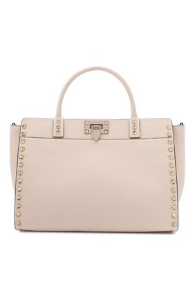 Женская сумка rockstud small VALENTINO кремвого цвета по цене 155500 руб., арт. WW2B0I15/VSF | Фото 1 Женская сумка rockstud small VALENTINO кремвого цвета, арт. WW2B0I15/VSF | Фото 1 (Материал: Натуральная кожа; Ремень/цепочка: На ремешке; Размер: small; Сумки-технические: Сумки top-handle, Сумки через плечо)