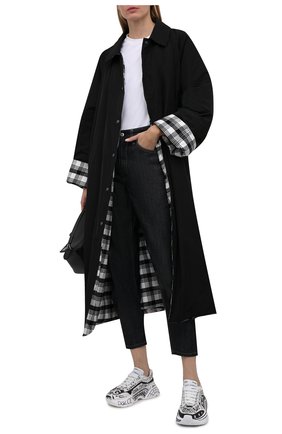 Женские кожаные кроссовки day master DOLCE & GABBANA черно-белого цвета по цене 59950 руб., арт. CK1791/A0773 | Фото 2 Женские кожаные кроссовки day master DOLCE & GABBANA черно-белого цвета, арт. CK1791/A0773 | Фото 2 (Подошва: Платформа; Материал внутренний: Натуральная кожа)