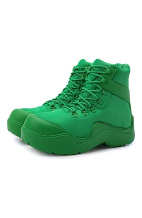 Женские текстильные ботинки puddle bomber BOTTEGA VENETA зеленого цвета по цене 68750 руб., арт. 667218/VBSD7 | Фото 1 Женские текстильные ботинки puddle bomber BOTTEGA VENETA зеленого цвета, арт. 667218/VBSD7 | Фото 1 (Материал внутренний: Текстиль; Материал внешний: Текстиль; Женское Кросс-КТ: Хайкеры-ботинки; Каблук высота: Низкий; Подошва: Платформа)