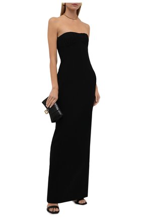Женское шерстяное платье SAINT LAURENT черного цвета по цене 238500 руб., арт. 665176/Y024K | Фото 2 Женское шерстяное платье SAINT LAURENT черного цвета, арт. 665176/Y024K | Фото 2 (Длина Ж (юбки, платья, шорты): Миди; Материал внешний: Шерсть; Материал подклада: Шелк; Женское Кросс-КТ: Платье-одежда; Случай: Вечерний; Стили: Романтичный)