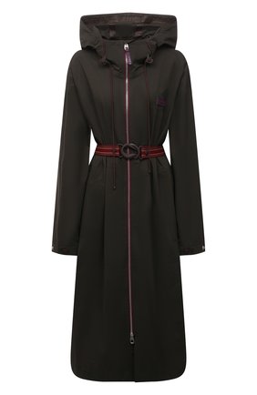 Женский плащ CHLOÉ темно-зеленого цвета по цене 180500 руб., арт. CHC21AMA05010 | Фото 1 Женский плащ CHLOÉ темно-зеленого цвета, арт. CHC21AMA05010 | Фото 1 (Материал внешний: Синтетический материал; Длина (верхняя одежда): Длинные; Рукава: Длинные; Стили: Кэжуэл)