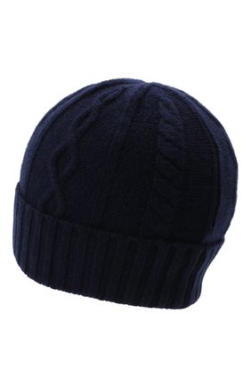 Детского кашемировая шапка BRUNELLO CUCINELLI темно-синего цвета, арт. B22M90003A | Фото 2 (Материал: Кашемир, Шерсть, Текстиль)