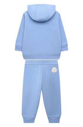 Детский комплект из толстовки и брюк MONCLER голубого цвета, арт. G2-951-8M775-20-80996 | Фото 2 (Рукава: Длинные; Материал внешний: Хлопок)