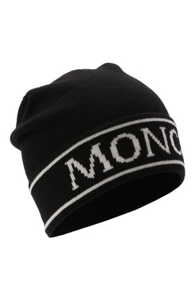 Детского шерстяная шапка MONCLER черного цвета по цене 14700 руб., арт. G2-954-9Z742-00-A9641 | Фото 1 Детского шерстяная шапка MONCLER черного цвета, арт. G2-954-9Z742-00-A9641 | Фото 1 (Материал: Шерсть)