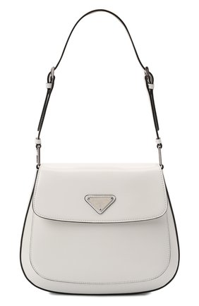 Женская сумка cleo PRADA белого цвета, арт. 1BD303-ZO6-F0PG7-HOO | Фото 1 (Материал: Натуральная кожа; Сумки-технические: Сумки через плечо)