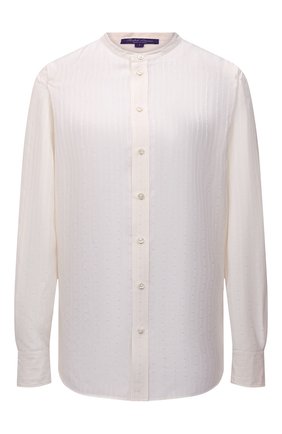 Женская рубашка из вискозы и шелка RALPH LAUREN кремвого цвета по цене 98900 руб., арт. 290858220 | Фото 1 Женская рубашка из вискозы и шелка RALPH LAUREN кремвого цвета, арт. 290858220 | Фото 1 (Материал внешний: Вискоза, Шелк; Длина (для топов): Стандартные; Рукава: Длинные; Стили: Кэжуэл; Женское Кросс-КТ: Рубашка-одежда; Принт: Без принта)