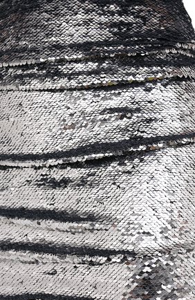 Женская юбка с пайетками DOLCE & GABBANA серебряного цвета, арт. F4B7YT/FLSDJ | Фото 5 (Стили: Гламурный; Длина Ж (юбки, платья, шорты): Мини; Материал внешний: Синтетический материал; Женское Кросс-КТ: Юбка-одежда; Одежда: Одежда; Материал подклада: Шелк)