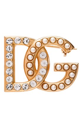 Женская брошь DOLCE & GABBANA золотого цвета по цене 16700 руб., арт. WPN6L4/W1111 | Фото 1 Женская брошь DOLCE & GABBANA золотого цвета, арт. WPN6L4/W1111 | Фото 1 (Материал: Металл)