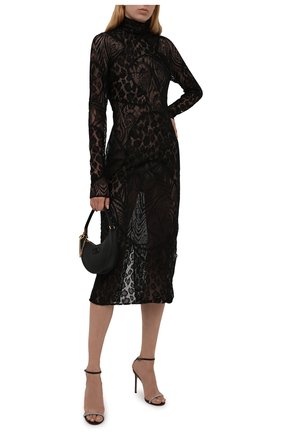 Женское платье TOM FORD черного цвета по цене 429500 руб., арт. AB3042-FAX864 | Фото 2 Женское платье TOM FORD черного цвета, арт. AB3042-FAX864 | Фото 2 (Материал внешний: Синтетический материал; Длина Ж (юбки, платья, шорты): Миди; Материал подклада: Вискоза; Рукава: Длинные; Женское Кросс-КТ: Платье-одежда; Стили: Гламурный; Случай: Коктейльный)