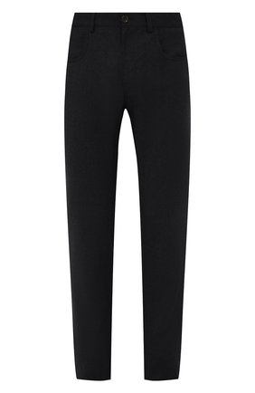 Мужские шерстяные брюки CANALI темно-серого цвета, арт. V1551/AR03472 | Фото 1 (Материал внешний: Шерсть; Случай: Повседневный; Стили: Кэжуэл; Длина (брюки, джинсы): Стандартные)