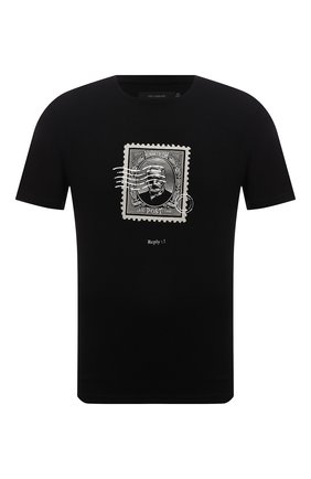 Мужская хлопковая футболка TEE LIBRARY черного цвета по цене 5875 руб., арт. TFK-TS-43 | Фото 1 Мужская хлопковая футболка TEE LIBRARY черного цвета, арт. TFK-TS-43 | Фото 1 (Рукава: Короткие; Длина (для топов): Стандартные; Материал внешний: Хлопок; Принт: С принтом)