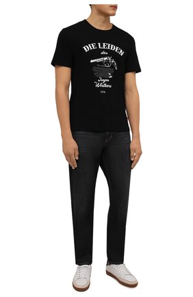 Мужская хлопковая футболка TEE LIBRARY черного цвета по цене 5875 руб., арт. TFK-TS-41 | Фото 2 Мужская хлопковая футболка TEE LIBRARY черного цвета, арт. TFK-TS-41 | Фото 2 (Длина (для топов): Стандартные; Рукава: Короткие; Материал внешний: Хлопок; Принт: С принтом)