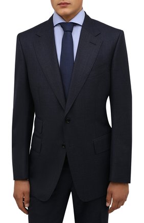 Мужской шелковый галстук LANVIN темно-синего цвета по цене 12550 руб., арт. 1208/TIE | Фото 2 Мужской шелковый галстук LANVIN темно-синего цвета, арт. 1208/TIE | Фото 2 (Материал: Текстиль, Шелк; Принт: Без принта)