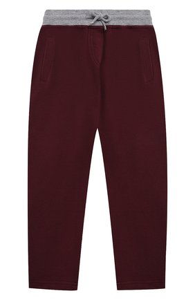 Детские хлопковые брюки BRUNELLO CUCINELLI бордового цвета по цене 35300 руб., арт. BM810E306B | Фото 1 Детские хлопковые брюки BRUNELLO CUCINELLI бордового цвета, арт. BM810E306B | Фото 1 (Материал внешний: Хлопок; Мальчики Кросс-КТ: Брюки-одежда; Ростовка одежда: 10 - 11 лет | 140 - 146см, 8 лет | 128 см)