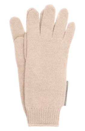 Детские кашемировые перчатки BRUNELLO CUCINELLI бежевого цвета, арт. B12M14589B | Фото 1 (Материал: Кашемир, Шерсть, Текстиль)